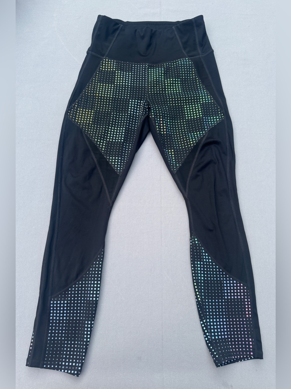 Athleta Aurora Precision 7/8 Tight Compression Reflective Black Size:S